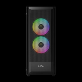 Кутия за компютър GAMDIAS AURA GC6 ELITE ARGB, Mid-Tower, Fine Mesh, 3 ARGB Fans