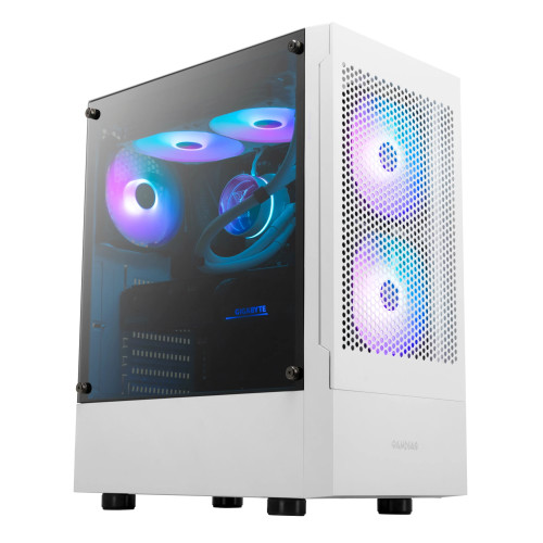 Кутия за компютър Gamdias Case ATX - TALOS E3 MESH White - aRGB, Tempered Glass