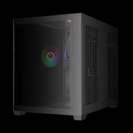 Кутия за компютър Gamdias Case mATX - AURA GC10M - 3 x 120 mm A-RGB, Tempered Glass