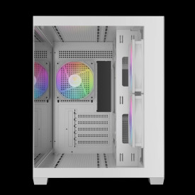 Кутия за компютър Gamdias Aura GC10M V2 WH ARGB, Tempered Glass, White