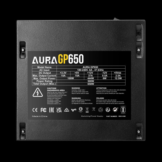 Захранване Gamdias PSU 650W - AURA GP650