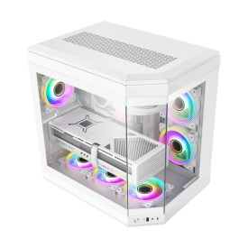 Кутия за компютър Gamemax Case ATX - HYPE White - Addressable RGB