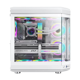Кутия за компютър Gamemax Case ATX - HYPE White - Addressable RGB