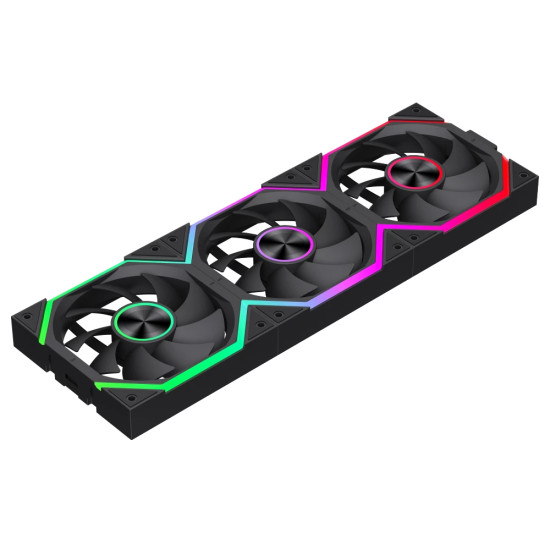 Комплект вентилатори Gamemax Fan Pack 3-in-1 3x120mm - FN12A-N2 WL - Daisy-Chain, A-RGB