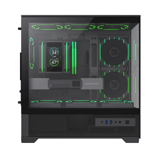 Кутия за компютър Gamemax Case EATX - Vista 2 MB - 3 x 120 mm Addressable RGB