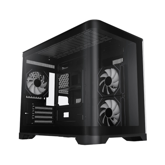 Кутия за компютър GameMax HYPE-M BK, Micro ATX, Tempered Glass, ARGB, Black