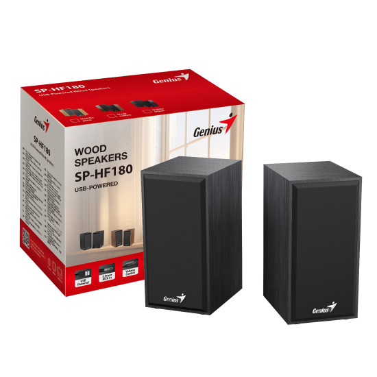 Тонколони Genius Speakers 2.0 - SP-HF180 - 6W, USB, Black