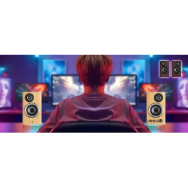 Тонколони Genius Speakers 2.0 - SP-HF1812BT - 50W RMS, Bluetooth 5.3, Dark Brown