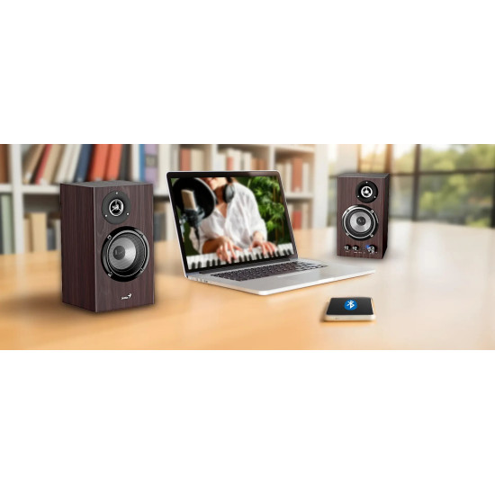 Тонколони Genius Speakers 2.0 - SP-HF1812BT - 50W RMS, Bluetooth 5.3, Dark Brown