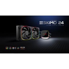 Водно охлаждане Geometric Future Water Cooling - Eskimo Junior 24 Black - LGA1700/AM5