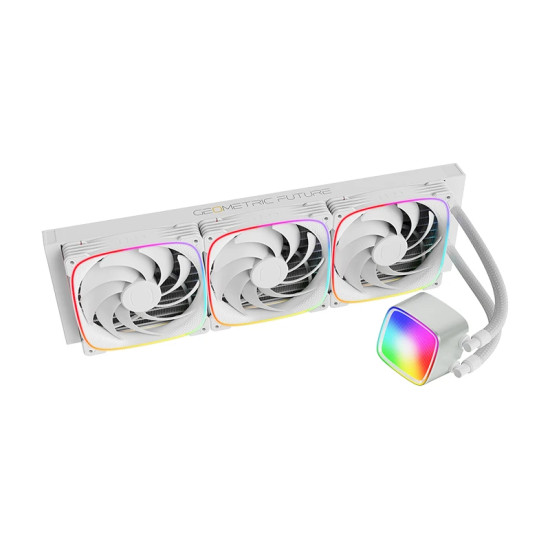 Водно охлаждане Geometric Future Water Cooling - Eskimo Pro 420 White - Addressable RGB, LGA1851/AM5