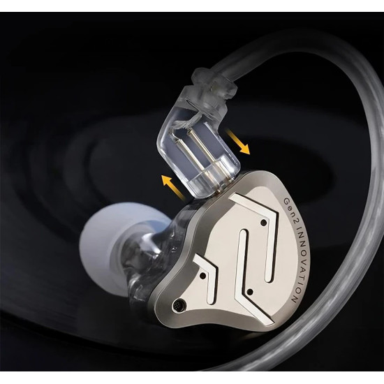 Слушалки KZ Hi-Fi In-Ear-Monitors - ZSN PRO 2 Midnight Black (Limited version), Mic