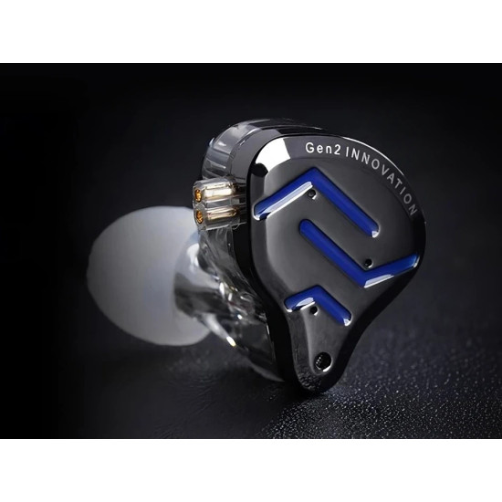Слушалки KZ Hi-Fi In-Ear-Monitors - ZSN PRO 2 Midnight Black (Limited version), Mic