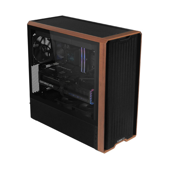 Кутия за компютър Lian Li Case ATX - LANCOOL 217 WOOD - Black