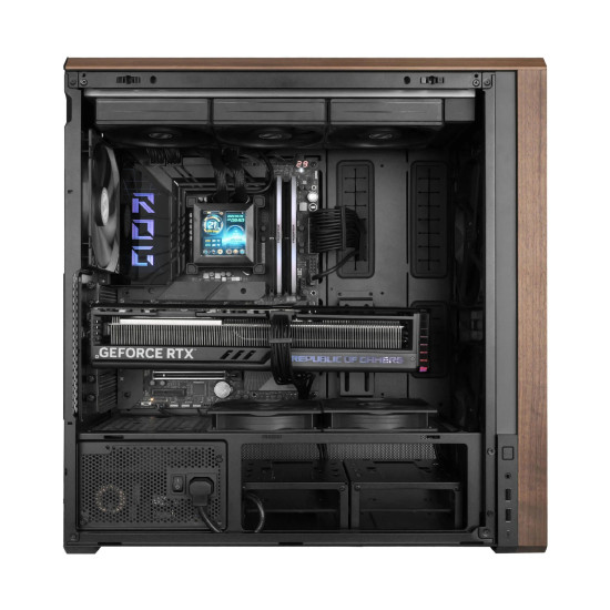 Кутия за компютър Lian Li Case ATX - LANCOOL 217 WOOD - Black