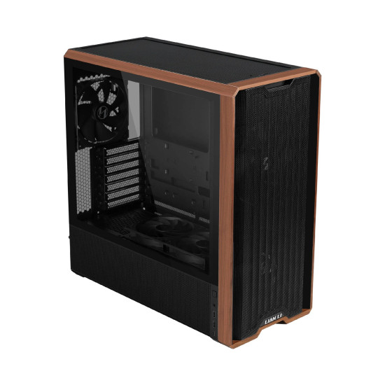 Кутия за компютър Lian Li Case ATX - LANCOOL 217 WOOD - Black