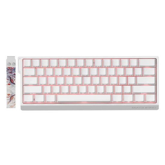 Клавиатура Madlions Professional Gaming Mechanical Keyboard MAD 60 HE RGB - 1K, Magnetic Amber Pro Switches - White