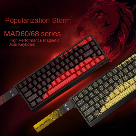 Клавиатура MADLions MAD-68 HE Flagship V2, 8K, Magnetic Amber Pro, Black