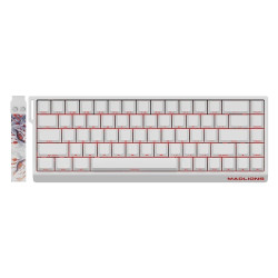 Клавиатура Madlions Professional Gaming Mechanical Keyboard MAD 68 R White- 8K, Kunlun Magnetic Switches [Linear], White
