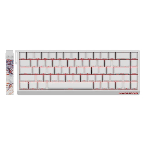 Клавиатура Madlions Professional Gaming Mechanical Keyboard MAD 68 R White- 8K, Kunlun Magnetic Switches [Linear], White