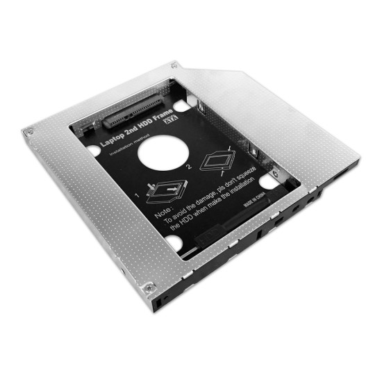 Кади за лаптоп Makki Laptop Caddy 12.7mm SATA3 with LED/switch MAKKI-CADDY-127-LS
