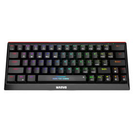 Безжична клавиатура Marvo Wireless Gaming Mechanical keyboard Hecate 61WR Black - KG962W-R - Bluetooth 5.0, 63 keys