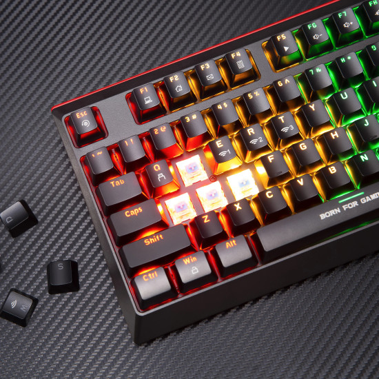 Безжична клавиатура Marvo Wireless Gaming Mechanical keyboard Hecate 61WR Black - KG962W-R - Bluetooth 5.0, 63 keys
