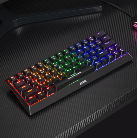 Безжична клавиатура Marvo Wireless Gaming Mechanical keyboard Hecate 61WR Black - KG962W-R - Bluetooth 5.0, 63 keys