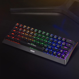 Безжична клавиатура Marvo Wireless Gaming Mechanical keyboard Hecate 61WR Black - KG962W-R - Bluetooth 5.0, 63 keys