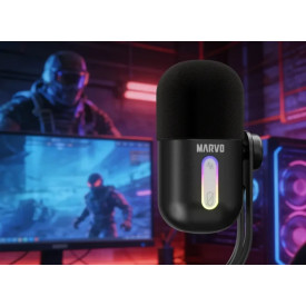 Микрофон Marvo Gaming USB Microphone - Blast 50 MIC-08 Black - USB, RGB