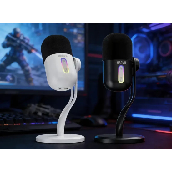 Микрофон Marvo Gaming USB Microphone - Blast 50 MIC-08 Black - USB, RGB