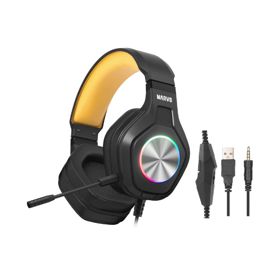 Слушалки Marvo Gaming Headphones Pulz 80 - MARVO-HG9084-BK