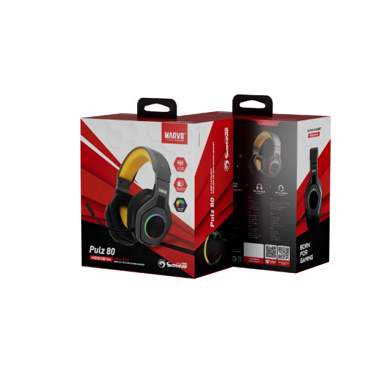 Слушалки Marvo Gaming Headphones Pulz 80 - MARVO-HG9084-BK