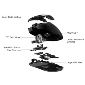 Мишка MCHOSE A7 V2 Ultra Black - Wireless Gaming Mouse - Dual 8K, Omron Mechanical
