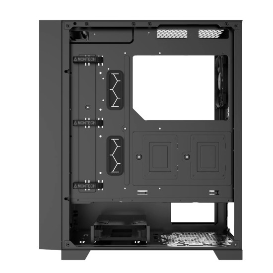 Кутия за компютър Montech AIR 1000 LITE, Mid-tower Case, TG, 3x120mm Fans, Black