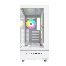 Кутия за компютър Montech Case ATX - XR (W) - 3 x 120 mm ARGB Fans, USB-C, White