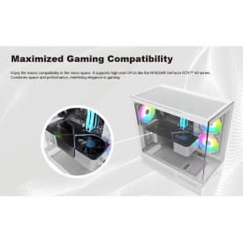 Кутия за компютър Montech Case ATX - XR (W) - 3 x 120 mm ARGB Fans, USB-C, White