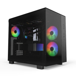 Кутия за компютър Montech KING 65 Pro, Dual Chamber Mid-tower Case, 3 ARGB Fans, Black