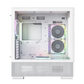 Кутия за компютър Montech SKY TWO, Mid-tower Case, TG, 4x120mm ARGB Fans, White