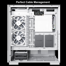 Кутия за компютър Montech SKY TWO, Mid-tower Case, TG, 4x120mm ARGB Fans, White