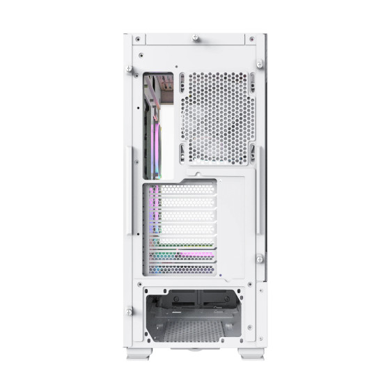 Кутия за компютър Montech SKY TWO, Mid-tower Case, TG, 4x120mm ARGB Fans, White