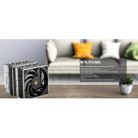 Охладител за процесор Montech METAL DT24 BASE, CPU Cooler, 270W TDP, Dual Tower