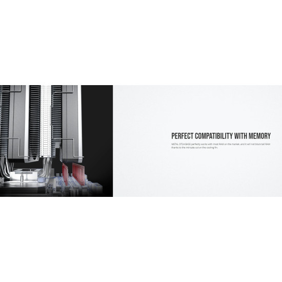 Охладител за процесор Montech METAL DT24 BASE, CPU Cooler, 270W TDP, Dual Tower
