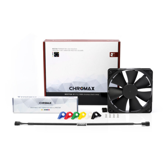 Вентилатор Noctua Fan 120mm NF-F12 PWM Chromax.black.swap