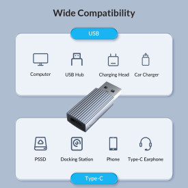 Адаптер Orico USB3.1 to Type-C (female) - AH-AC10-GY