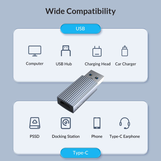 Адаптер Orico USB3.1 to Type-C (female) - AH-AC10-GY