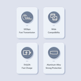 Адаптер Orico USB3.1 to Type-C (female) - AH-AC10-GY
