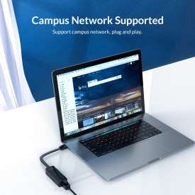 Адаптер Orico USB3.0 to LAN Gigabit 1000Mbps black - UTK-U3