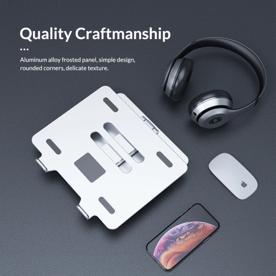 Поставка за лаптоп Orico Laptop Stand - Aluminum, 2 x USB3.0, Card Reader, up to 15.6" - LST-2AS-SV