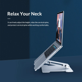 Поставка за лаптоп Orico Laptop Stand - Aluminum, 2 x USB3.0, Card Reader, up to 15.6" - LST-2AS-SV